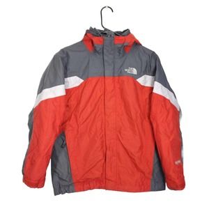 The North Face Boy’s Hyvent Sz L Gray Red Hooded 2 In 1 Ski Snowboard Jacket